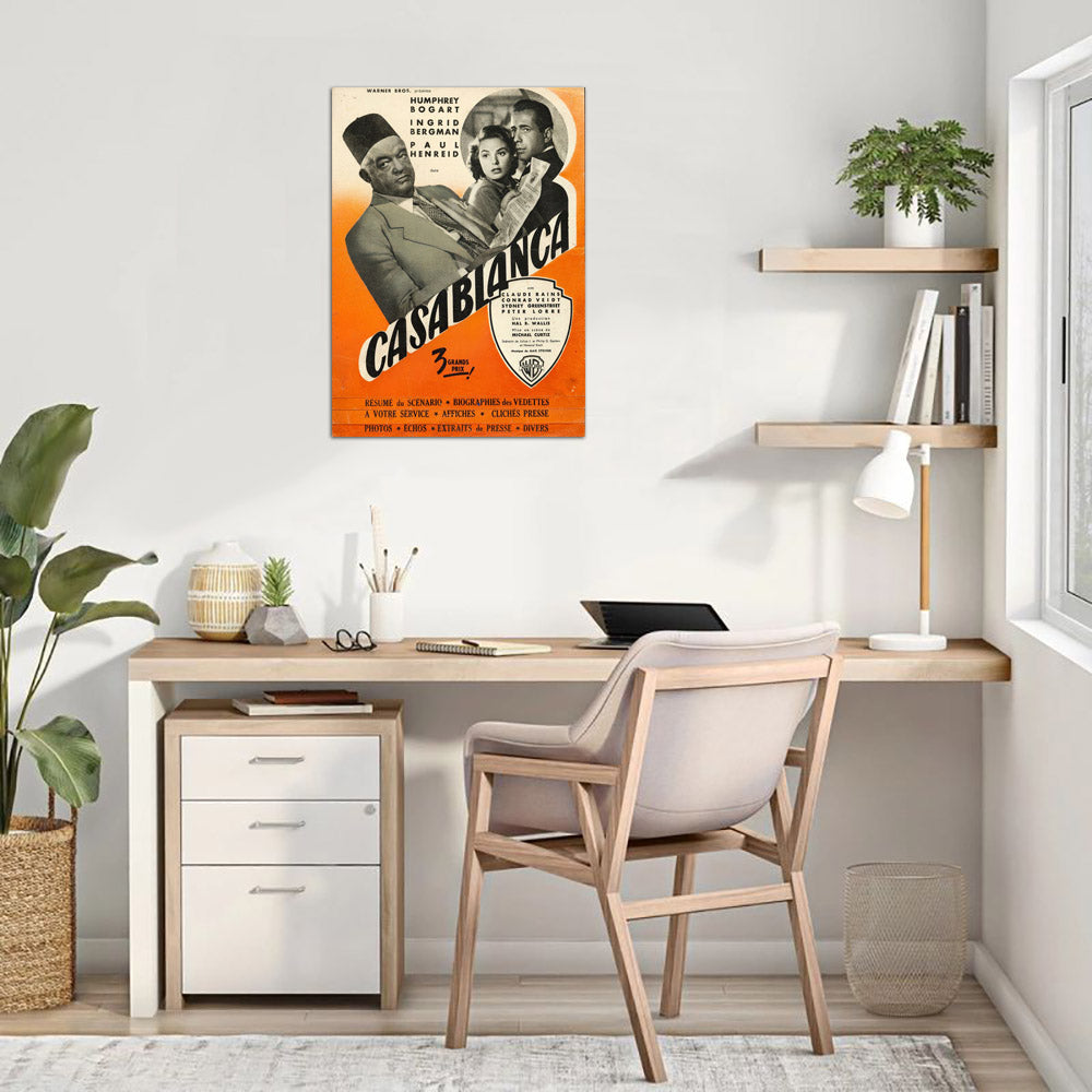 Casablanca (Warner Bros., 1947). French First Release Movie Poster Reprint