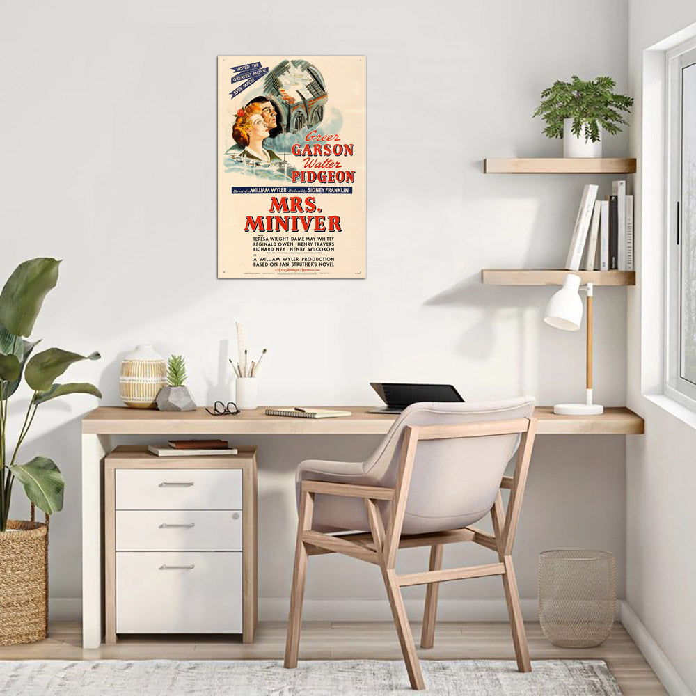 Mrs. Miniver (MGM, 1942). Style D. Movie Poster Reprint
