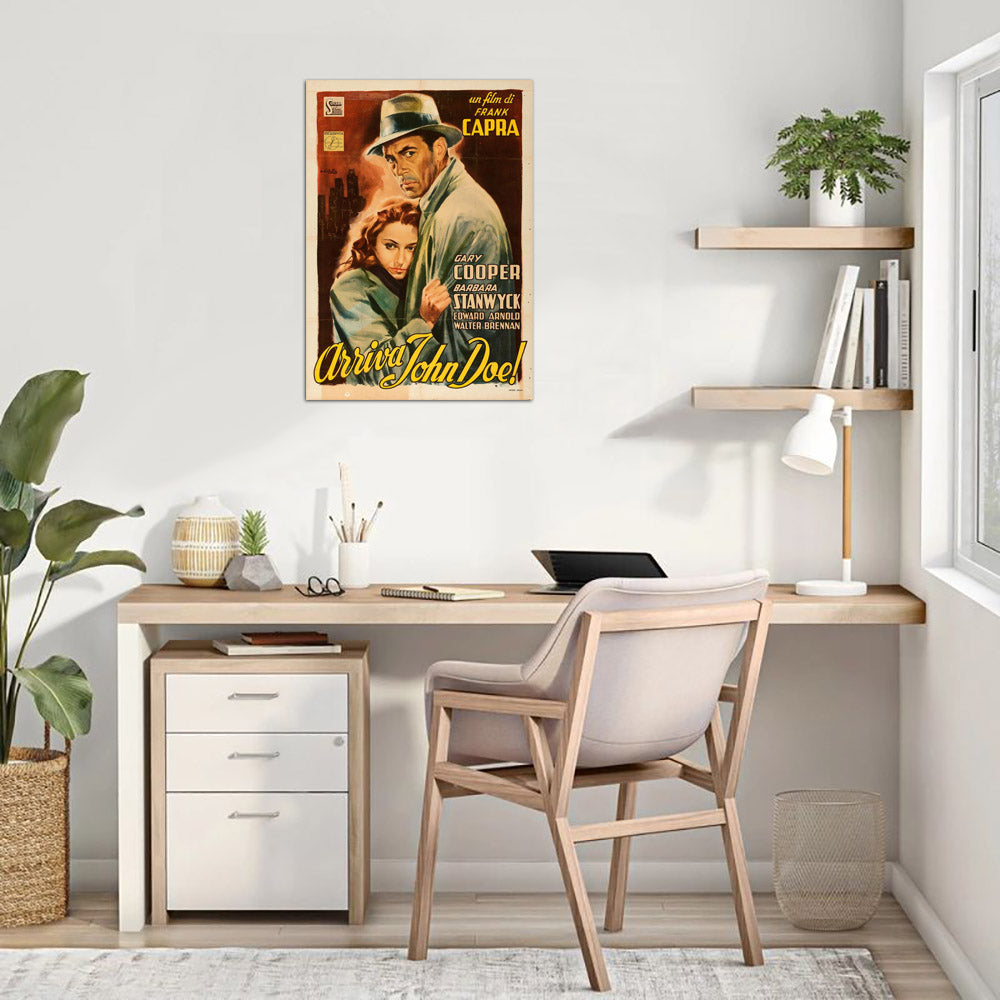 Meet John Doe (Scalera Film, 1948). First Post-War Release Italian Poster, Averardo Ciriello Artwork. Movie Poster Reprint