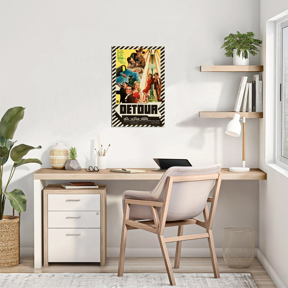 Detour (PRC, 1945).- Movie Poster Reprint