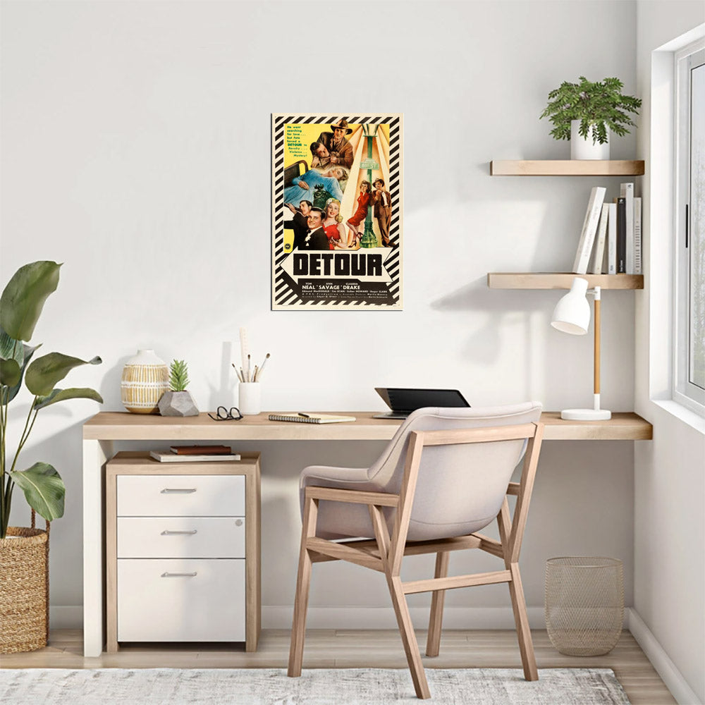Detour (PRC, 1945).- Movie Poster Reprint