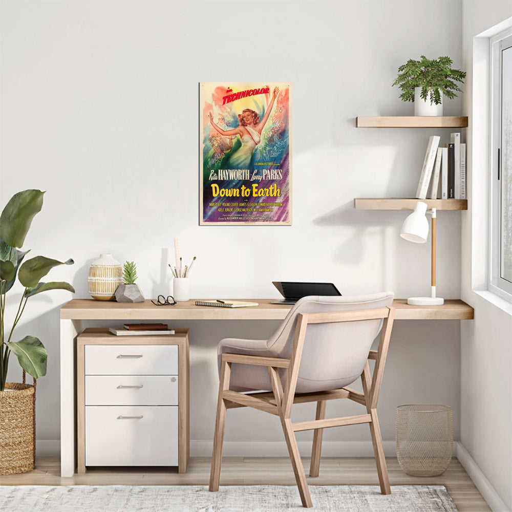 Down to Earth (Columbia, 1947). Style A.- Movie Poster Reprint