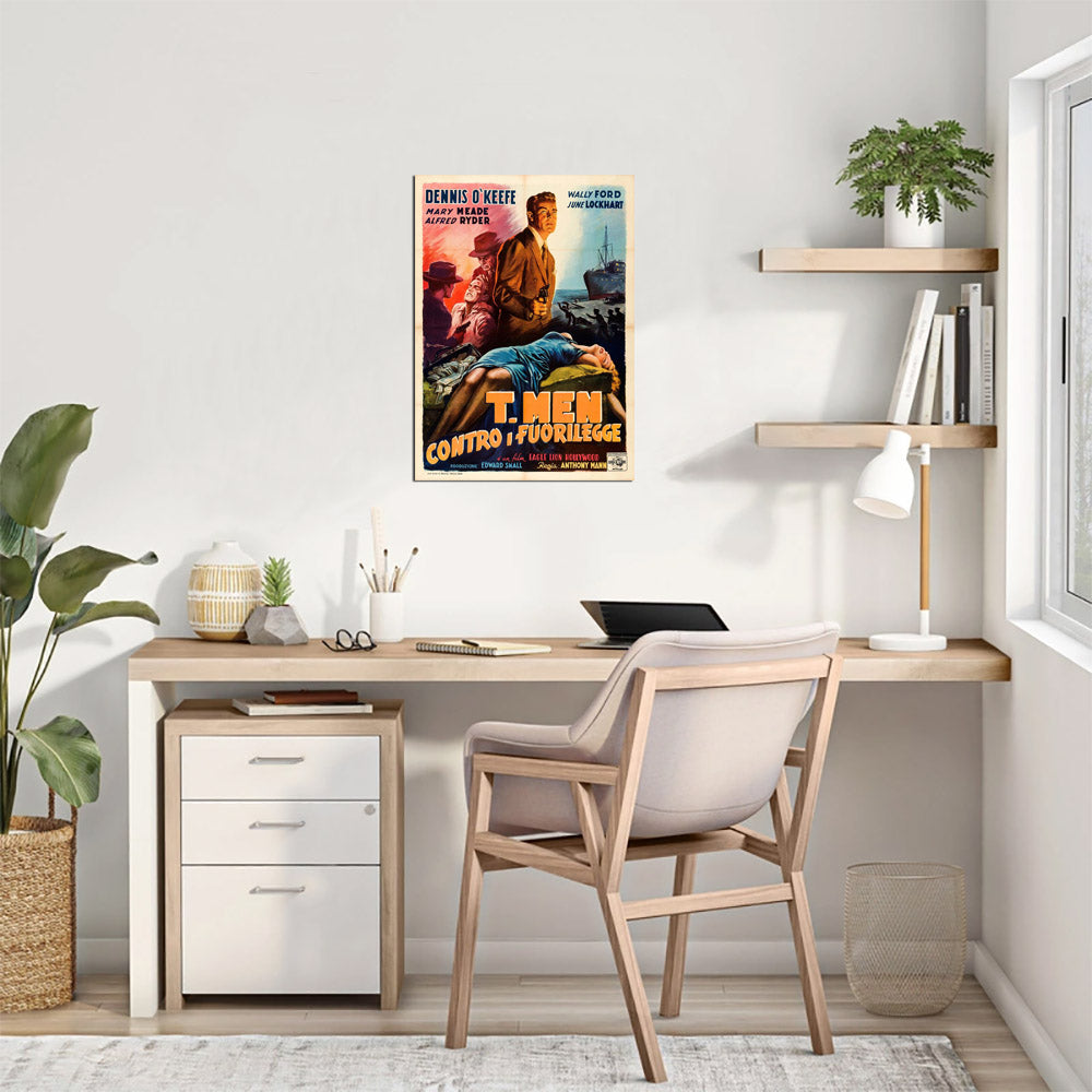 T-Men (Eagle Lion, 1948). Italian, Anselmo Ballester Artwork - Movie Poster Reprint