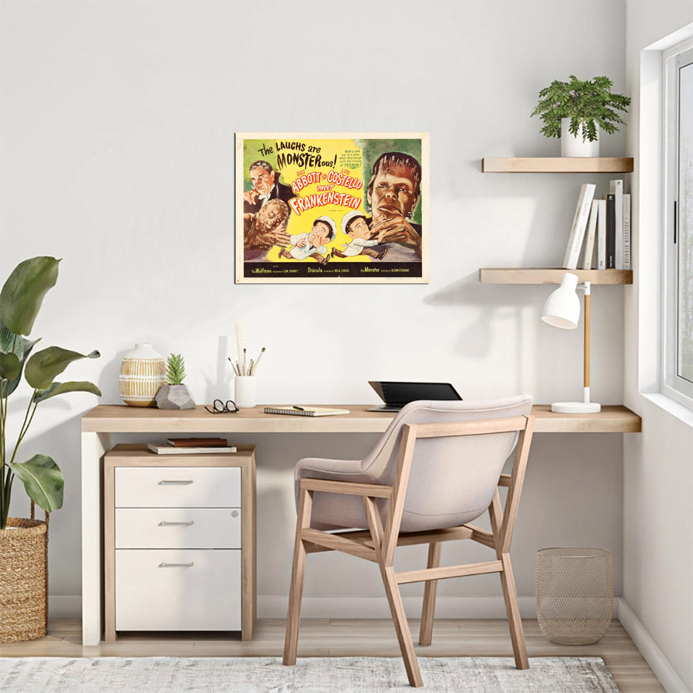 Abbott and Costello Meet Frankenstein (Realart, R-1956) - Movie Poster Reprint