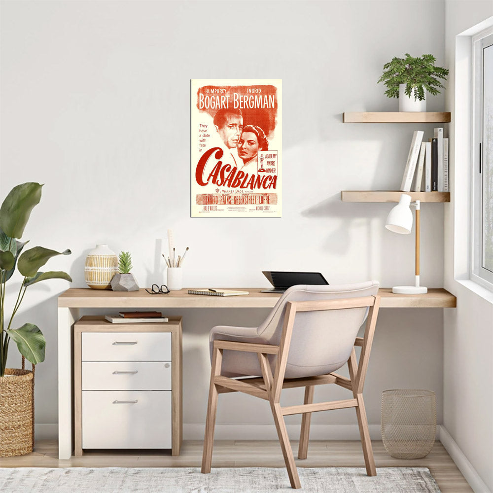 Casablanca (Warner Brothers, R-1949).- Movie Poster Reprint