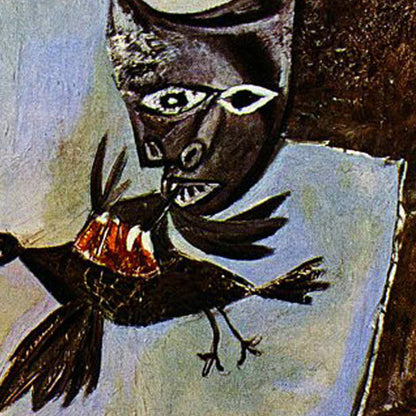 Cat catching a bird - by Pablo Picasso