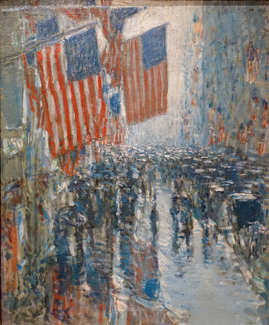 Rainy Day, Fifth Avenue - by Childe Hassam