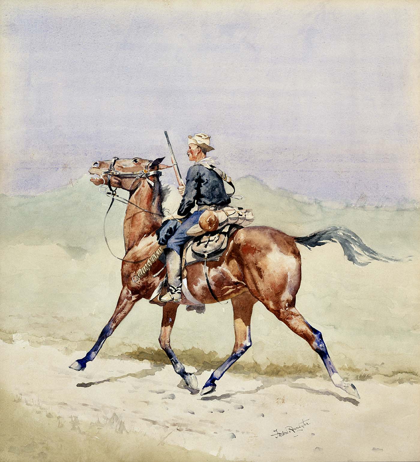 The Advance Guard - by Frederic Remington