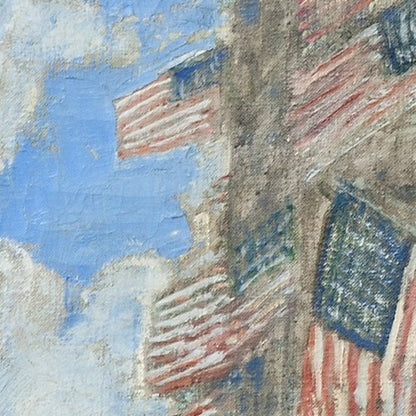 The Fourth of July, 1916 (The Greatest Display of the American Flag Ever Seen in New York, Climax of the Preparedness Parade in May) - by Childe Hassam