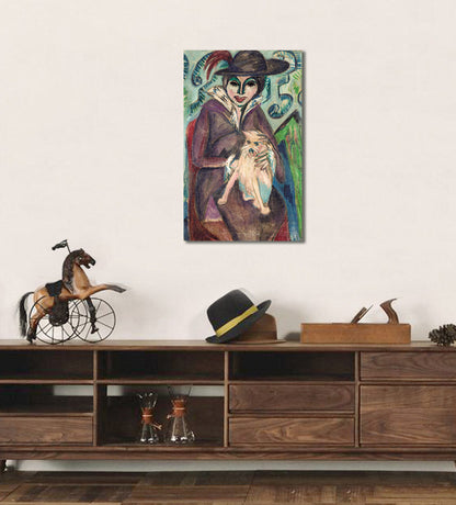 Frau mit Hund I - by Ernst Ludwig Kirchner