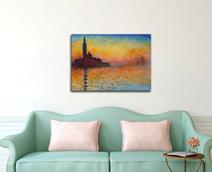 San Giorgio Maggiore at Dusk - by Claude Monet