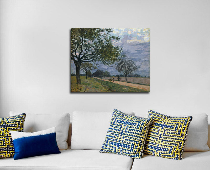 The Road from Versailles to Louveciennes - by Alfred Sisley