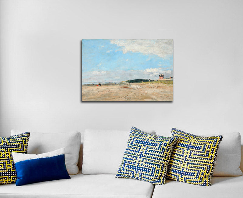 The Beach at Benerville, Low Tide - by Eugène Boudin