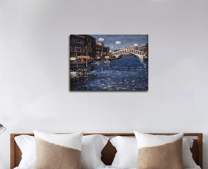 Errinnerung an Venedig 4 (Ponte Rialto) (Memory of Venice 4 (Rialto Bridge)) - by Wassily Kandinsky