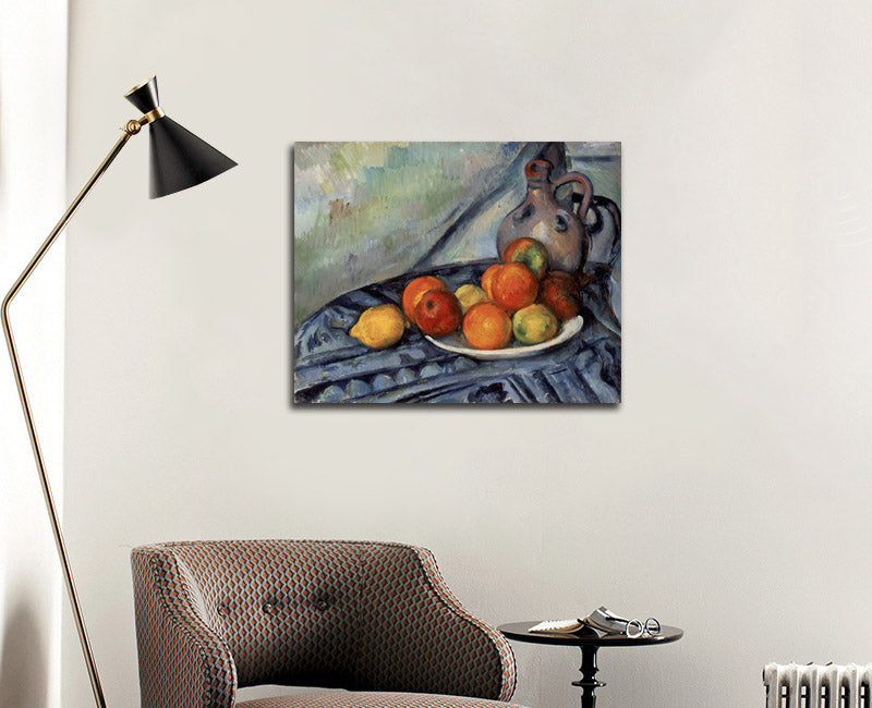 Fruit and a Jug on a Table - by Paul C¨¦zanne