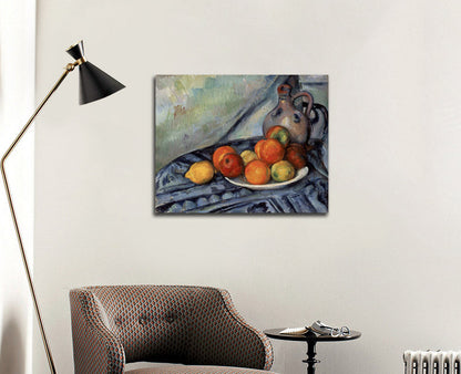 Fruit and a Jug on a Table - by Paul C¨¦zanne