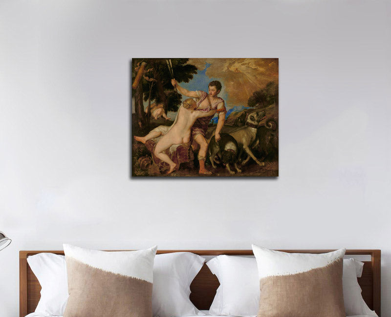 Venus and Adonis - by Titian