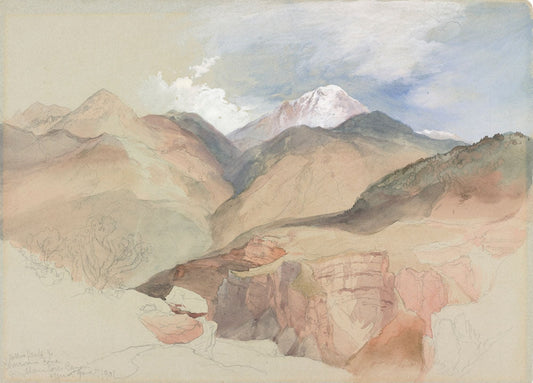 Pikes Peak, Camerons Cone, and Manitou Cañon - by Thomas Moran