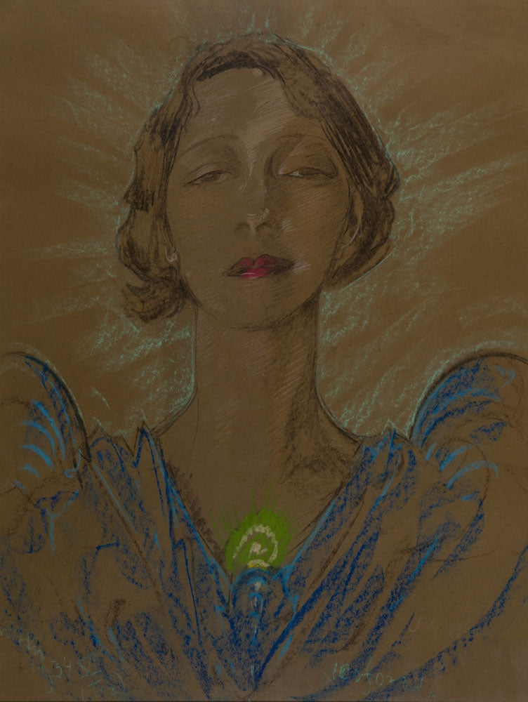 Asymmetrical Lady - Portrait of Eugenia Wyszomirska-Kuźnicka - by Stanisław Ignacy Witkiewicz