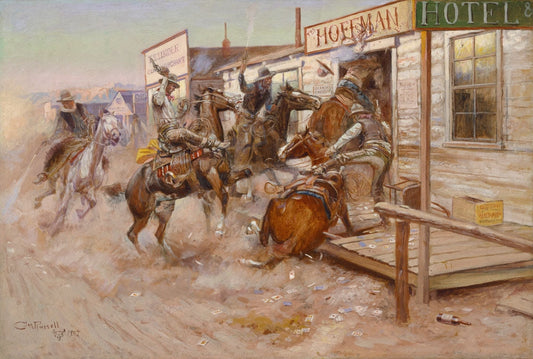 In Without Knocking - by Charles Marion Russell