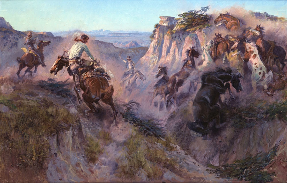 Wild Horse Hunters - by Charles Marion Russell