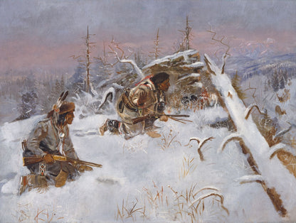 Crow Indians Hunting Elk - by Charles Marion Russell