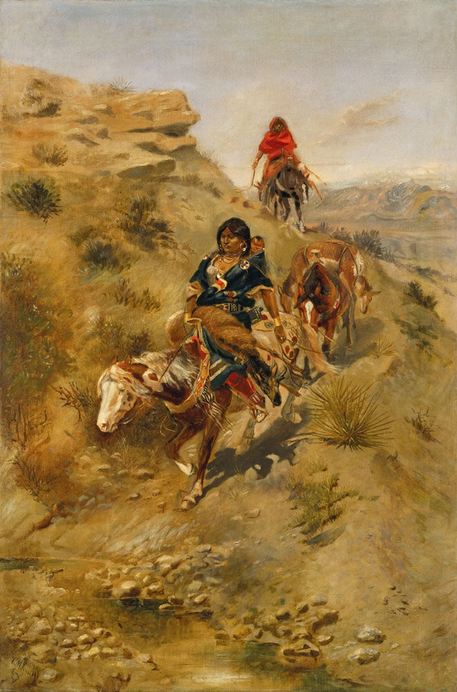 Bringing Home the Meat - by Charles Marion Russell