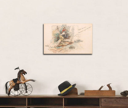 Bold Hunters Heavens! A Grizzly Bear - by Charles Marion Russell