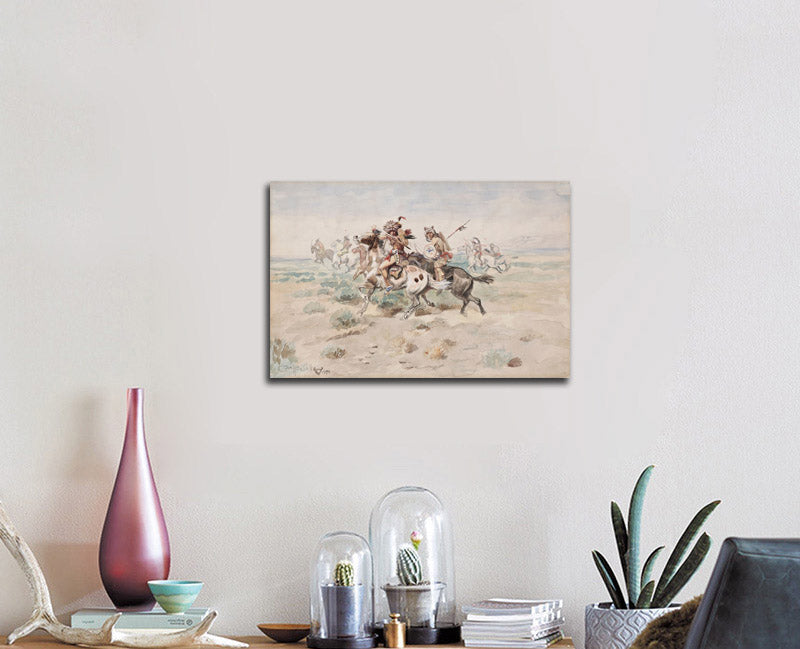 Indian Fight - by Charles Marion Russell