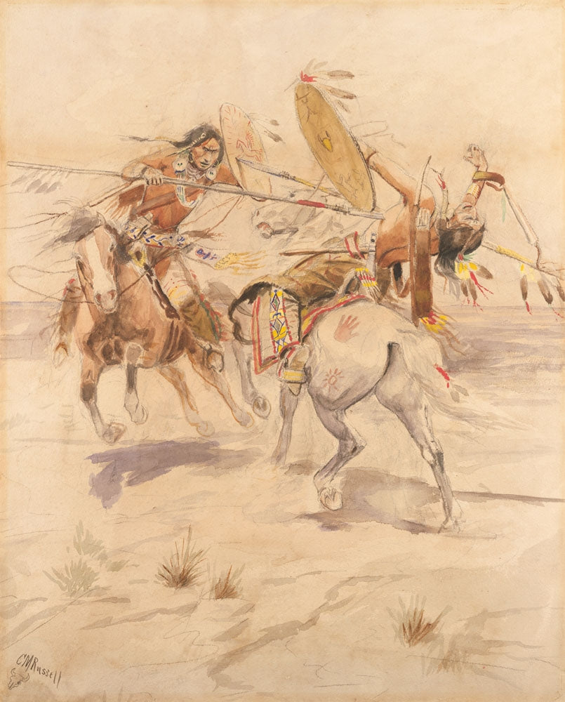 Duel to the Death - by Charles Marion Russell