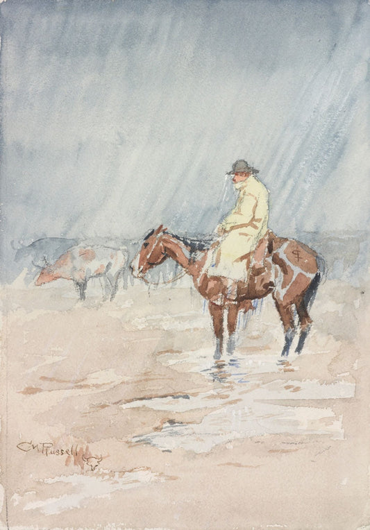 Just a Little Rain - by Charles Marion Russell