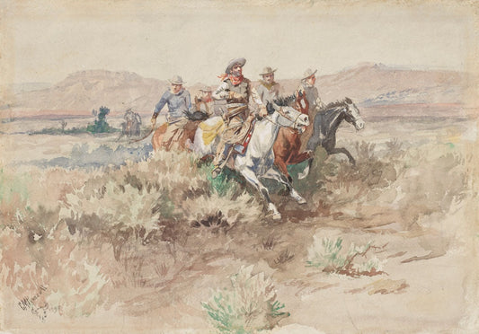 The Posse - by Charles Marion Russell