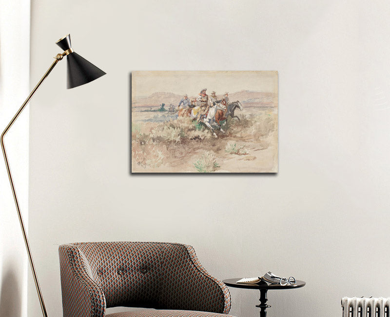 The Posse - by Charles Marion Russell