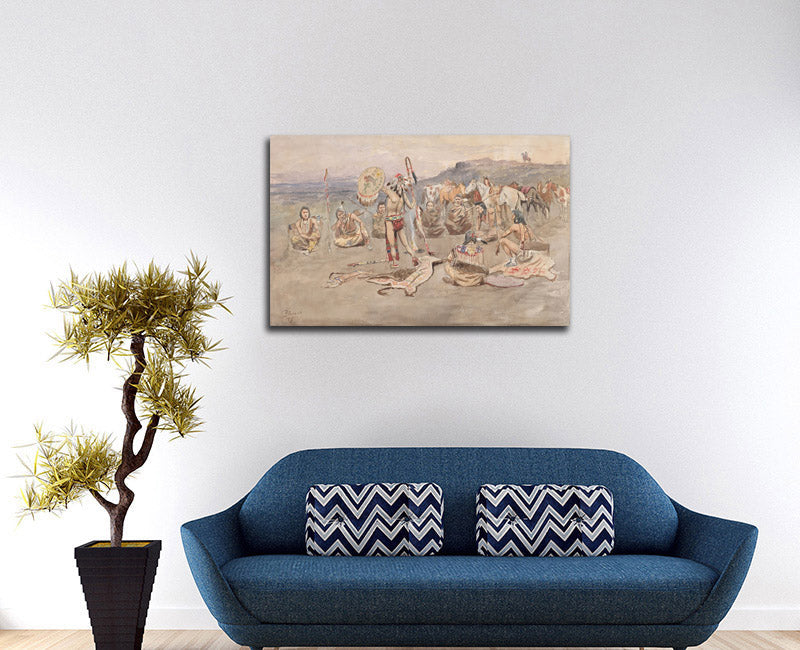 War Council - by Charles Marion Russell