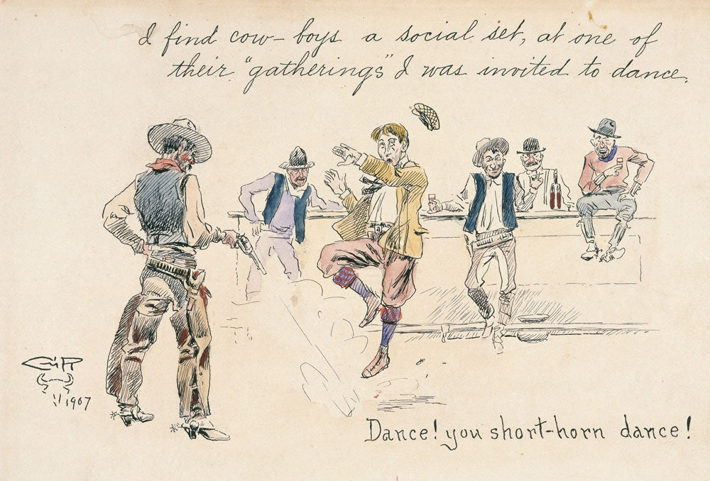 Dance! You Short-Horn Dance! - by Charles Marion Russell