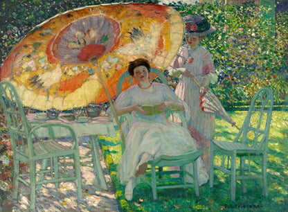 The Garden Parasol - by Frederick Carl Frieseke