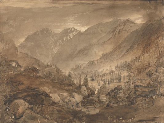 Mountain Landscape, Macugnaga - by John Ruskin