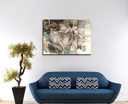 Mountain Rock and Alpine Rose - by John Ruskin