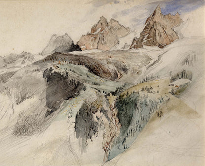 Aiguille Charmoz, Chamounix - by John Ruskin