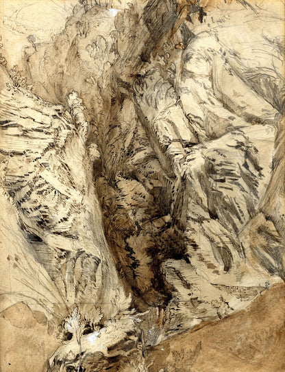 Ravine at Maglans, Valley of Cluse - by John Ruskin