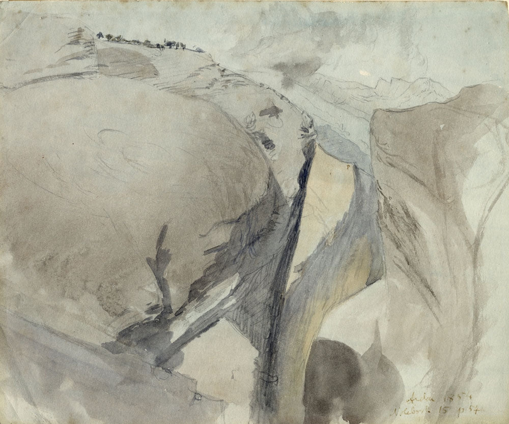 Ravine at Ardon, Valais - by John Ruskin