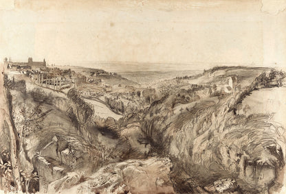 Avranches, looking towards Mont St. Michel - by John Ruskin