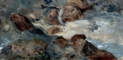 Rocks and torrent, Glenfinlas - by John Ruskin