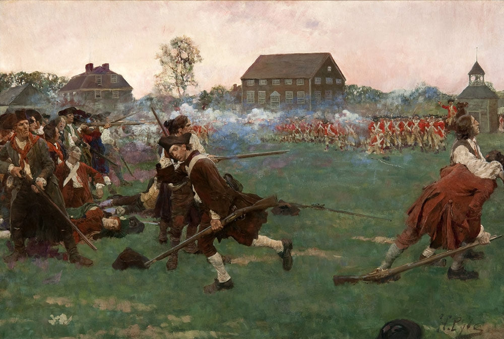 The Fight on Lexington Common, April 19, 1775 - by Howard Pyle