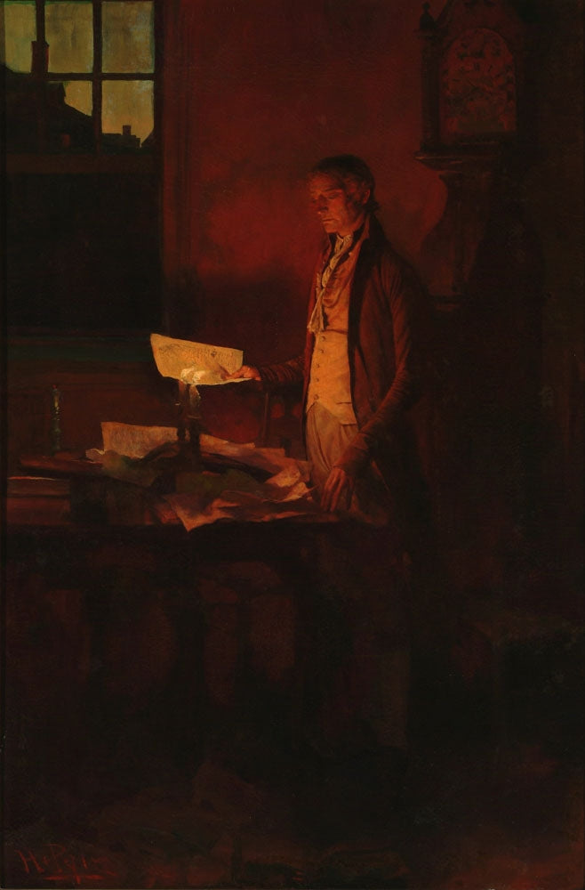 Thomas Jefferson Writing the Declaration of Independence - by Howard Pyle