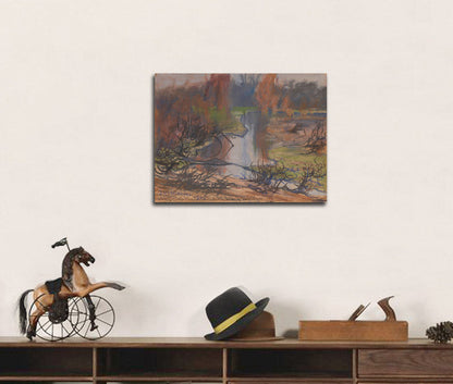 Landscape from Rudawa - by Stanisław Wyspiański