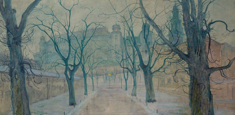 Early Morning near the Wawel Castle (Planty Park at Dawn) - by Stanisław Wyspiański