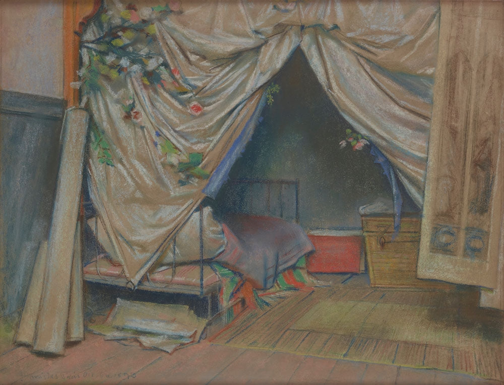 The Interior of the Paris Atelier - by Stanisław Wyspiański