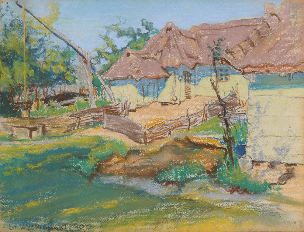 Farmhouse in Konary village - by Stanisław Wyspiański