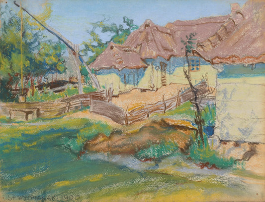 Farmhouse in Konary village - by Stanisław Wyspiański